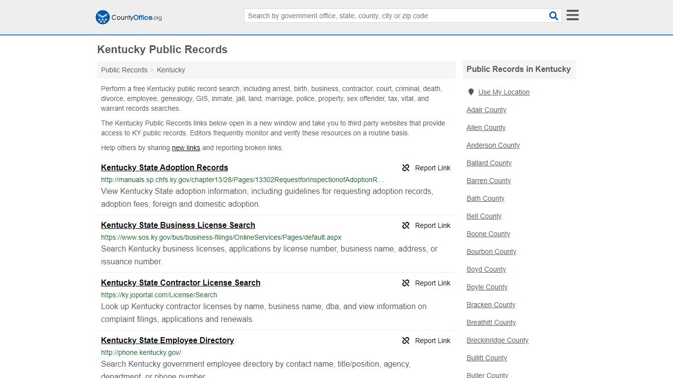 Public Records - Kentucky (Business, Criminal, GIS ...